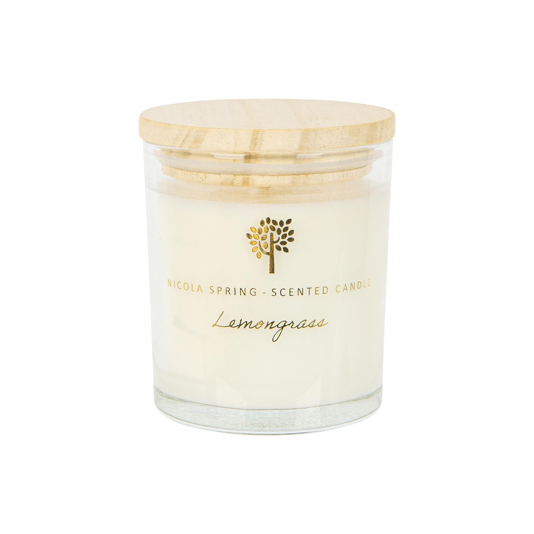 Nicola Spring Green Or Yellow-Green Lemongrass Scented Candle - 130G - 21 Hour Burning Time Natural Soy Wax Single Wick Candles Relaxing Fragrance Aromatherapy Gift Set