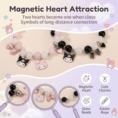 Image of SANNIDHI 2 Pcs Friendship Bracelet for Girls and Women Butterfly Best Friend Bracelet For Couples Adjustable Matching Bracelets BFF Beads Bracelets Jewellery Birthday Rakhi Gift For Sister, Kids