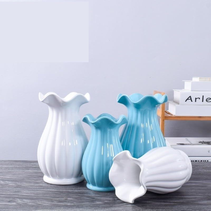 Vase en céramique blanche vase de ferme pour un intérieur serein - 4