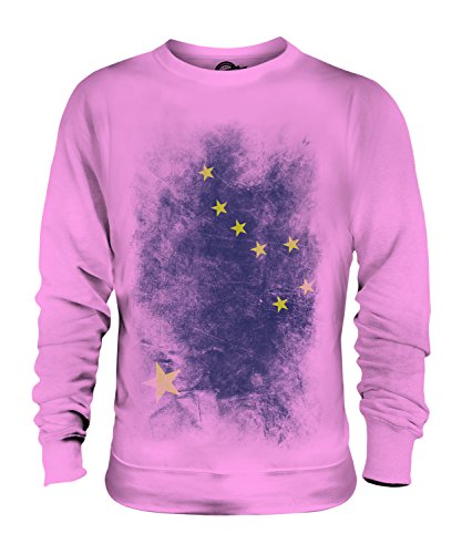 Sweat-shirt homme femme imprimé drapeau Alaska vêtement dégradé coupe confortable