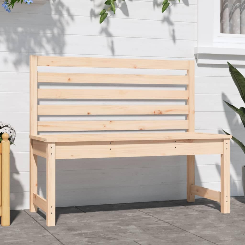 Eleganz Panchina da giardino 109 cm - sedie in legno di pino massiccio, seduta naturale per terrazza e giardino, non trattata, durevole ed ecologica
