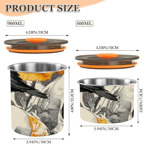 Contenedor de almacenamiento para café OTVEE 500ml acero inoxidable miniatura 3