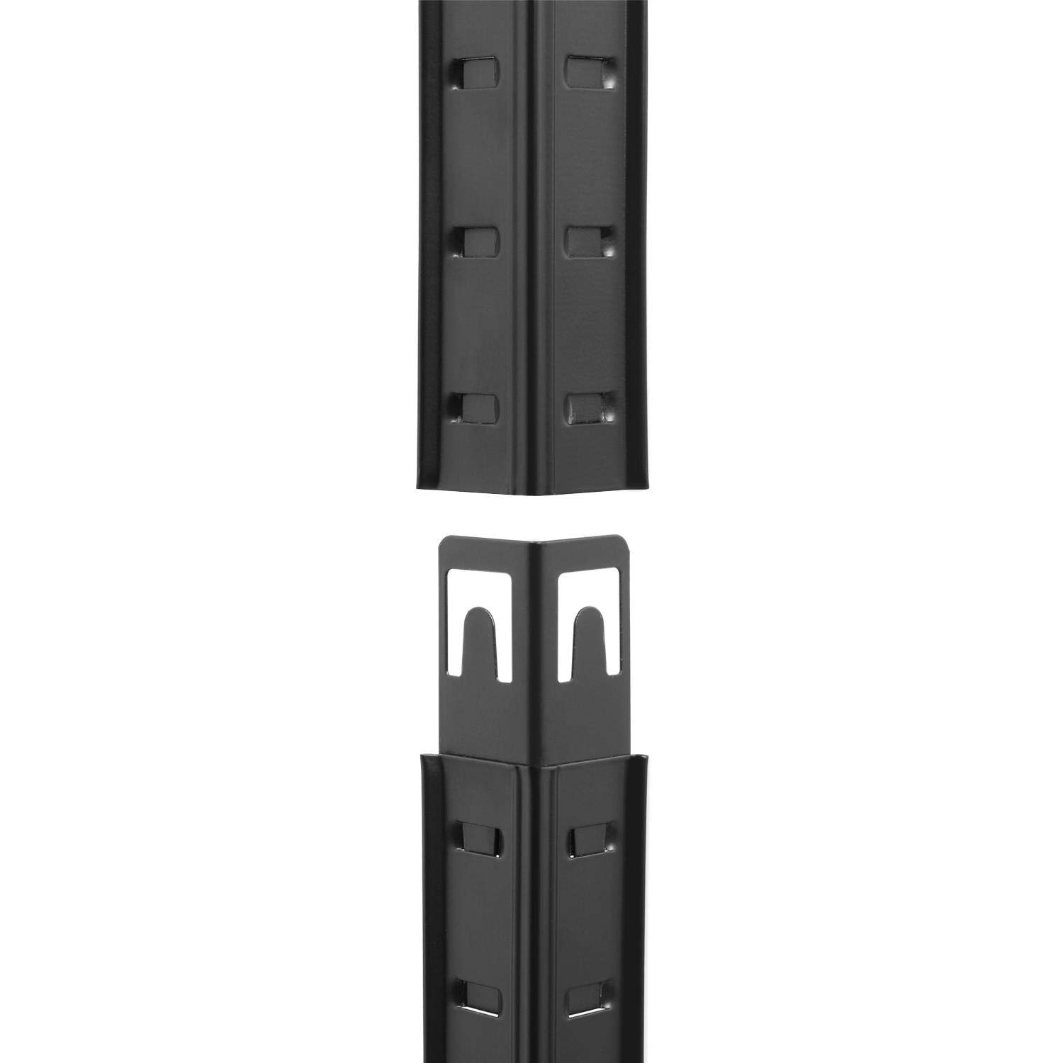 Yaheetech Lot de 2 Étagères de Garage Capacité 875 kg 90 x 30 x 180 cm Noir | Meuble de Rangement Planches Réglables à 5 Niveaux, Charge Lourde, Style Industriel, Pour Atelier Cuisine Salon