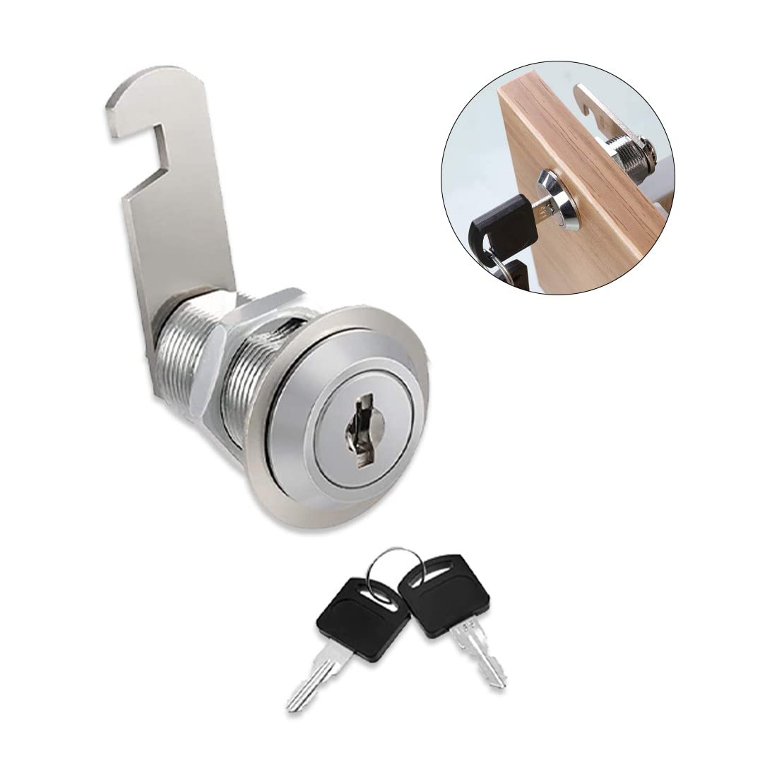 Serratura A Camma In Acciaio Per Cassetta Postale, Armadi E Cassetti - Chiavi Gemelle, Sicurezza Extra (16mm) - Foto 11