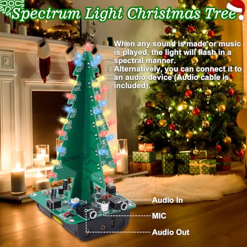 3D Christmas Tree Soldering Kit, Icstation DIY Soldering