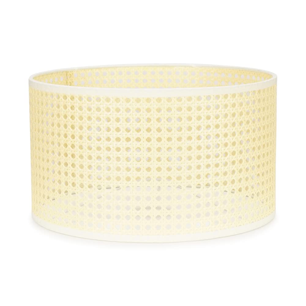 MiniSun | Large Modern Cream Rattan Lamp Shade | Lamp Shades, Home Décor & Improvement Essential | 35cm Shade Width