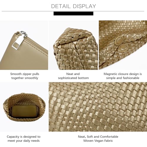 Image of Shoulder Hobo Bags for Women,Summer Beach and Travel Mini Cute Tote Bag,Soft Vegan Leather Underarm Purse for Daily | Soft Underarm Bags