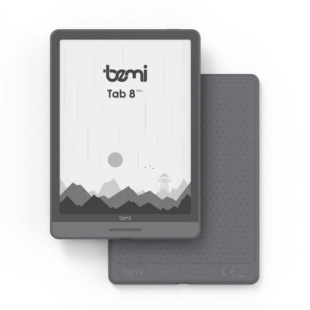 Bemi Cognita Tab 8 Pro Czytnik Ebooków 7,8" E Ink Carta 300 PPI, Android 11, Legimi, Empik Go, 32 GB, Wi-Fi 5, Bluetooth, Szary