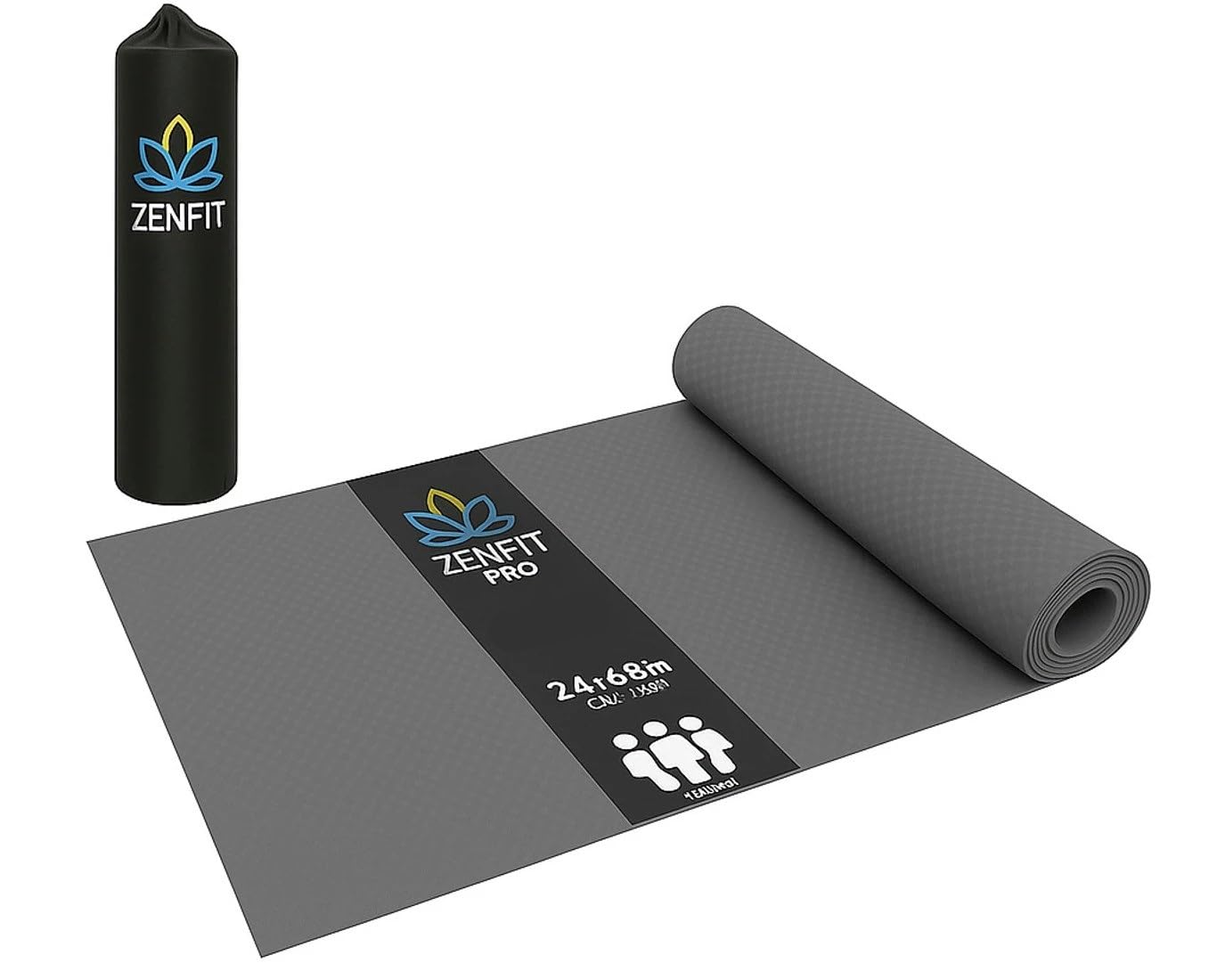 Yoga Mats For Women Yoga Mat For Men Exercise Mat For Home Gym Mat Anti Slip YogaMate 4mm Workout Mat YogaMat For Kids Yoga Mate Gym Mats - Grey, Ethylene Vinyl Acetate (Grey)-image-34