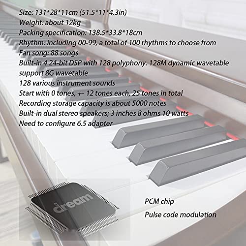 Piano électrique numérique 88 touches, léger et portable,avec touches lestées de taille complète,pédale de sustain et… - Les Beatles, Paul McCartney, John Lennon, RIngo Starr, George Harrison Piano électrique numérique 88 touches, léger et portable,avec touches lestées de taille complète,pédale de sustain et… – Image 3