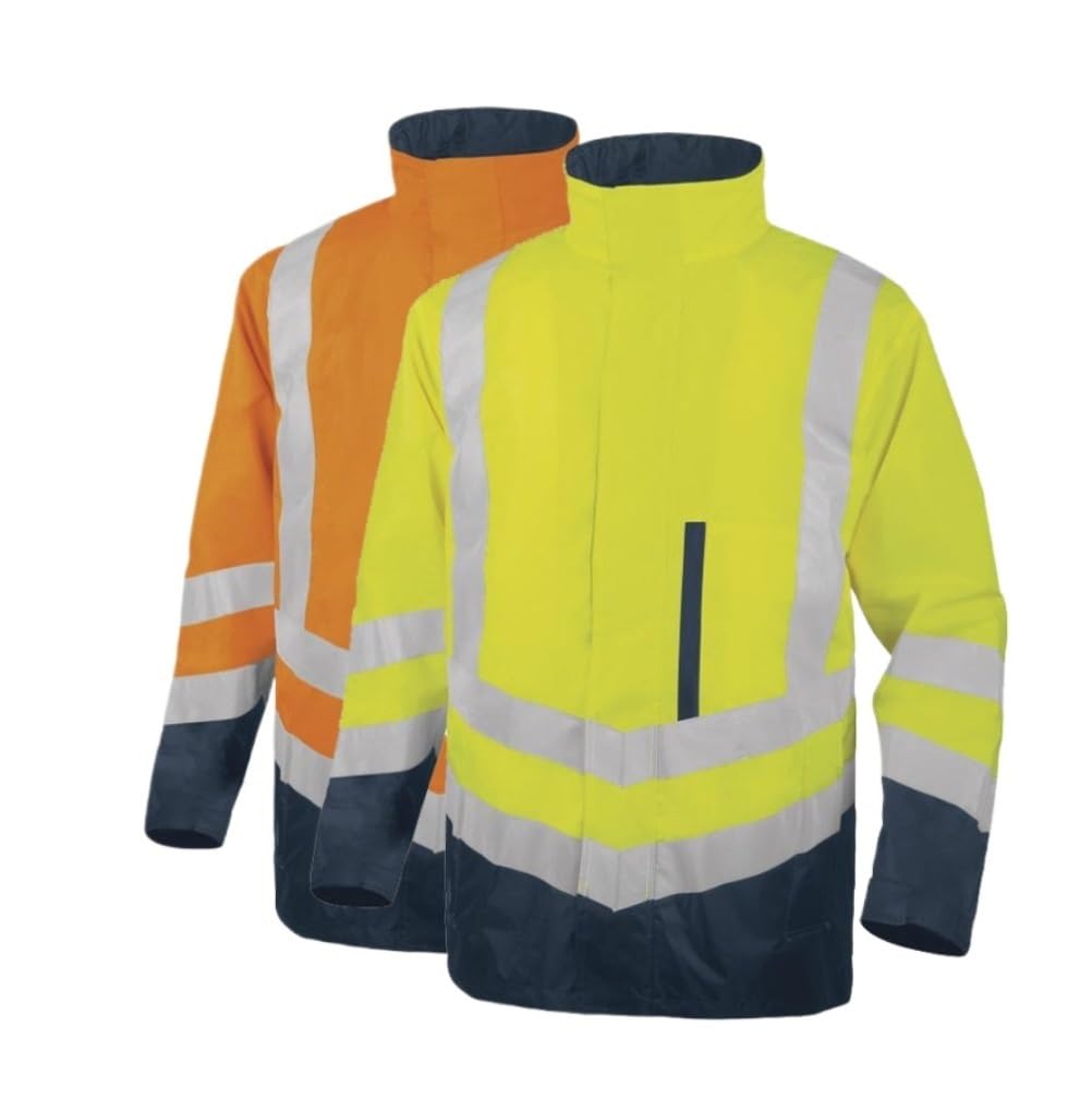 Chaleco De Seguridad Chaqueta Reflectante For Hombre, Chaleco Cálido For Obras De Tráfico Y Saneamiento Reflectantes Chaleco De Trabajo