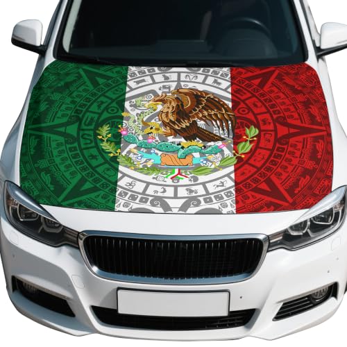 Mexico Flag Car Hood Cover Universal Fit for Car SUV or Van