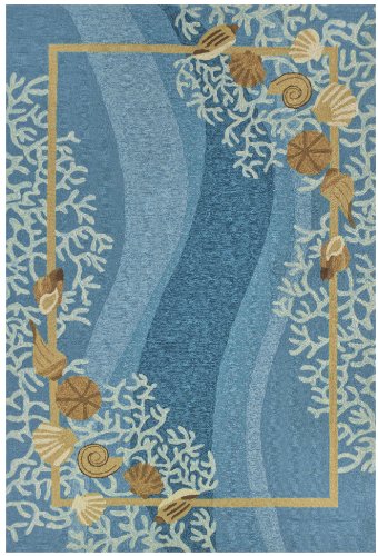 Homefires Shells And White Coral Indoor Hand Hooked Area Rug, 3 By 5-Feet #TOP16