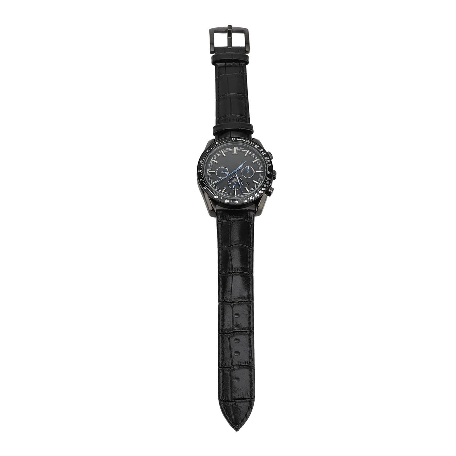 TOPINCN Reloj Mecánico Automático para Hombre, Cronógrafo de Lujo, Fase Lunar, Cuerda Automática para Negocios, Correa de Cuero PU de Acero Inoxidable, 45mm