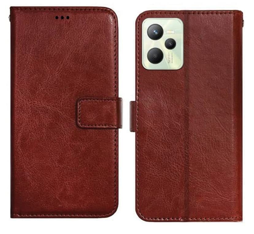 Americhome Premium Leather Card Pocket w203 Wallet with Magnetic Closure Back Cover flip Cover Mobile Cover for Realme C35, RMX3511, Realme Narzo 50A Prime, RMX3516 (bwn) (B08XQND5VX) Amazon Price History, Amazon Price Tracker