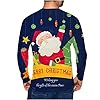 Clearance Men's Merry Christmas Jumper, Xmas Sweatshirt Santa Claus Novelty Pullover Snowman Sweater Top Long Sleeves Crew Neck Jumpers Adult Christmas Sweatshirt Boys Festive Santa Tops S-5XL #2