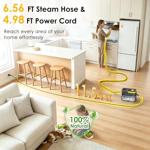 Image of Steam Cleaner,1.9Qt Pressurized Portable Handheld Steamer for Home Cleaning