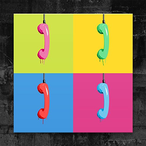 Kunstbruder Phone Pop Art - Stampa artistica su tela, 50 x 50 cm