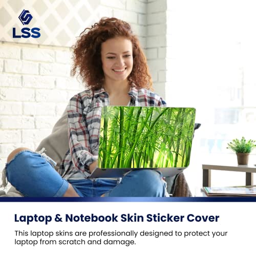 Image of LSS 15 15.6 Inches Laptop Notebook Skin Sticker with 2 Wrist Pads - Reusable Cover Protector Vinyl Sticker Cover Decal Fits 13 inch - 16 inch HP Dell Lenovo Apple Asus Acer Samsung - Bamboo in Forest