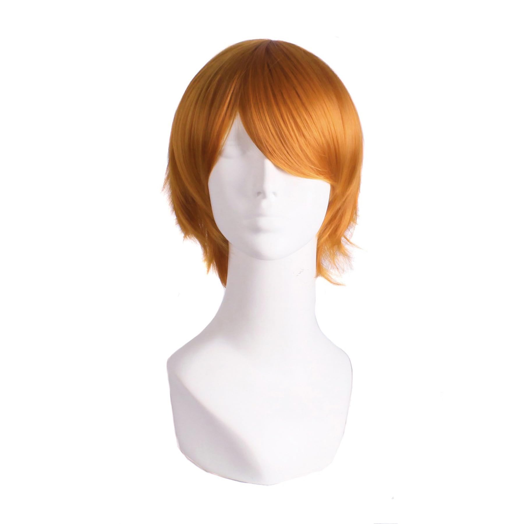MapofBeauty 12 Inch/30cm Role Play Cosplay Wig Costume (Golden Orange)