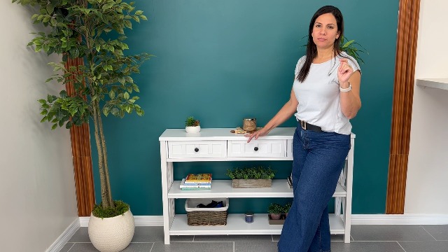 Amazon.com: FATORRI Console Table for Entryway, Wood and Metal