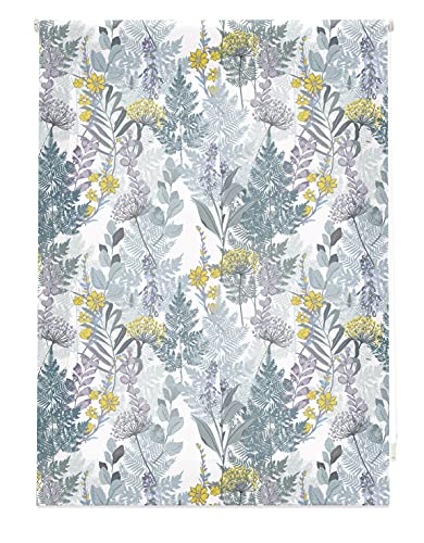 Blindecor Flores | Estor Enrollable Translúcido con Estampado Impresión Digital | Modelo Blosoom | 130 x 180 cm (ancho por alto) Tamaño de la Tela 127 x 175 cm | Estores para Ventanas