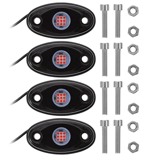 COSMEVIVI 4pcs Led Under Car Lights Kit Chassis Lights for Cars Trucks Easy to Install Led Driving Atmosphere Fine Craftsmanship Wide Compatibility for Motorcycles Electric