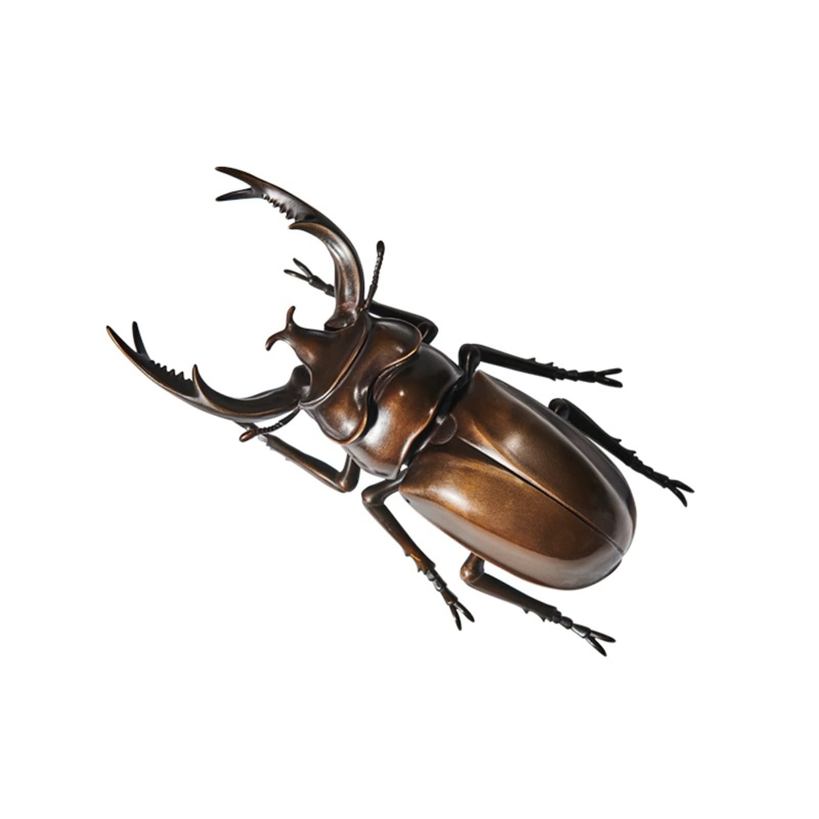NGDFGR Solid Copper Beetle Figurine, Brass Tricky Insect Model Statue Sculpture Office Home Study Desk Fun Children'S Room Garden Bonsai Decoration