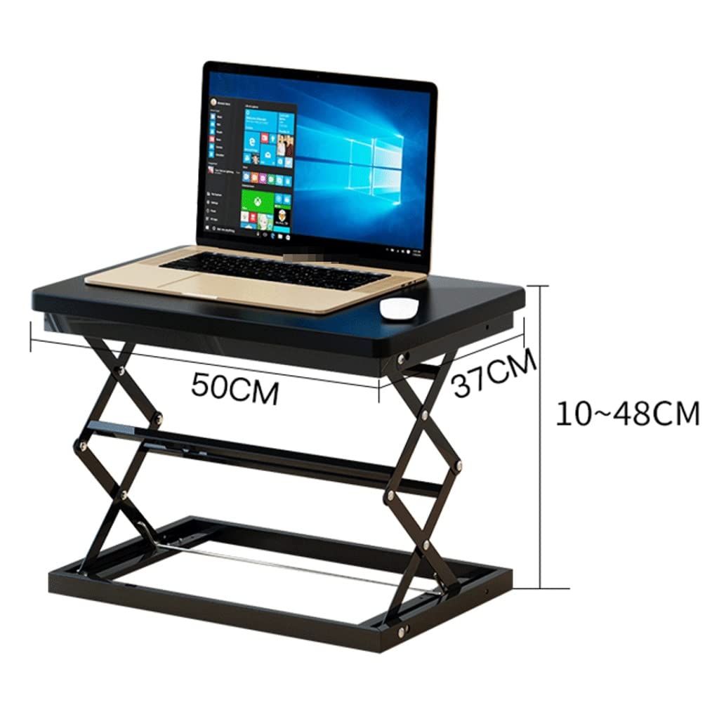 Convertisseur de Bureau Assis-Debout réglable avec 4 Niveaux de Hauteur – Convient pour Une Utilisation à la Maison et au Bureau (Blanc)