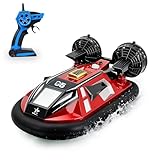 HI-REEKE RC Hovercraft for Land and Water, Electric Remote Control Boat Airboat Amphibious Ship Water Toy