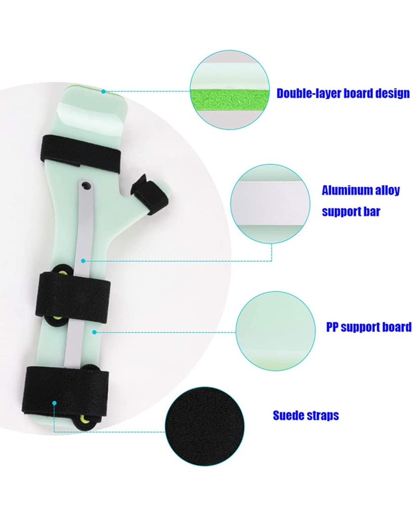 Ortesis ajustables para muñeca y mano, soporte de aleación de aluminio, férula para mano, inmovilización nocturna, soporte para dedo, dispositivo de entrenamiento de rehabilitación, derecha