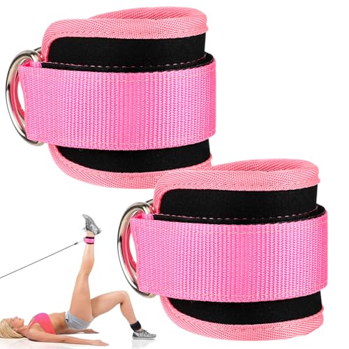 Ankle Straps for Cable Machines Cable Kick Back Ankle Straps Kickback Ankle Strap Ankle Resistance Bands Glute Kickback Ankle Strap for Glute Workouts Leg Extensions Gym