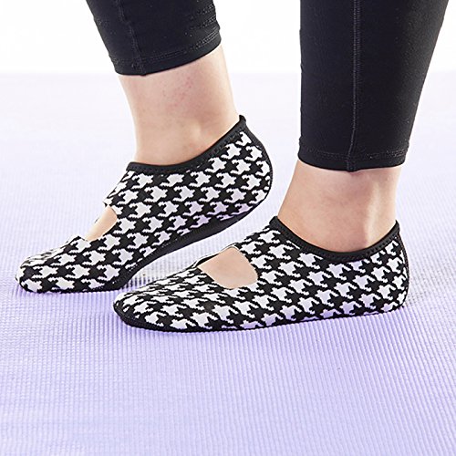 Image of Nufoot Women's Mary Janes Best Foldable & Flexible Flats, Travel & Exercise, Dance, Yoga Socks, Indoor Shoes, Slippers