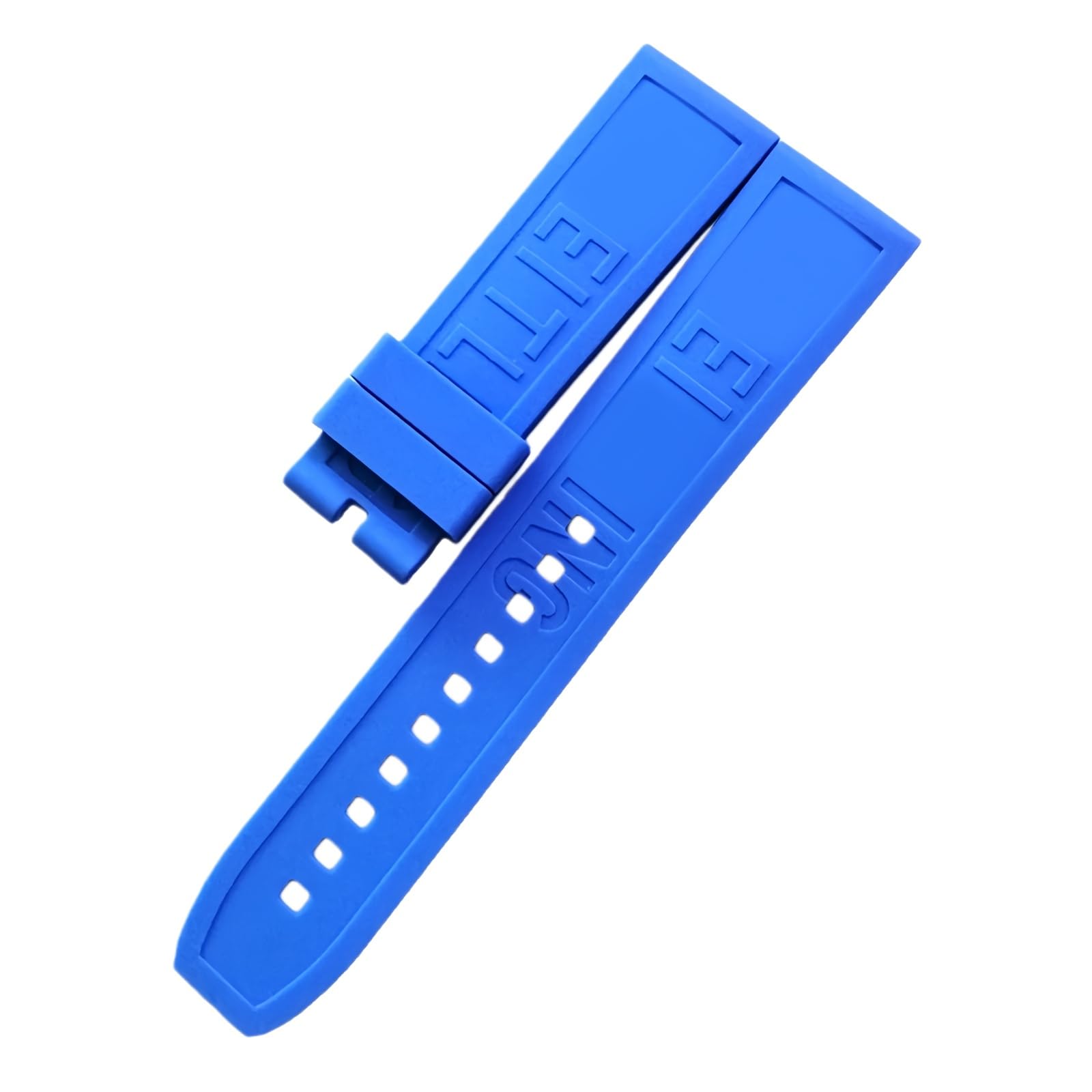 ROUHO Flexible Rubber Watch Strap Replacement Sweatproof Watch Band for Breitling Superocean Blackbird-Light Blue 24mm โ image 1