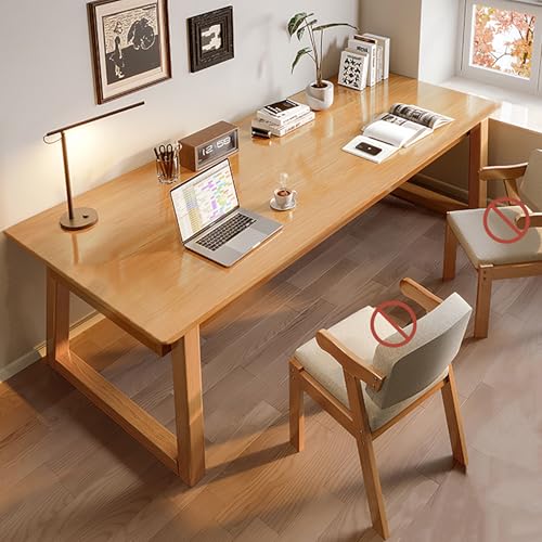 Mesa de juegos de madera maciza de mediados de siglo para PC, oficina en casa, estación de trabajo, estación de escritura, excelente capacidad de carga, ideal para estudiar y jugar