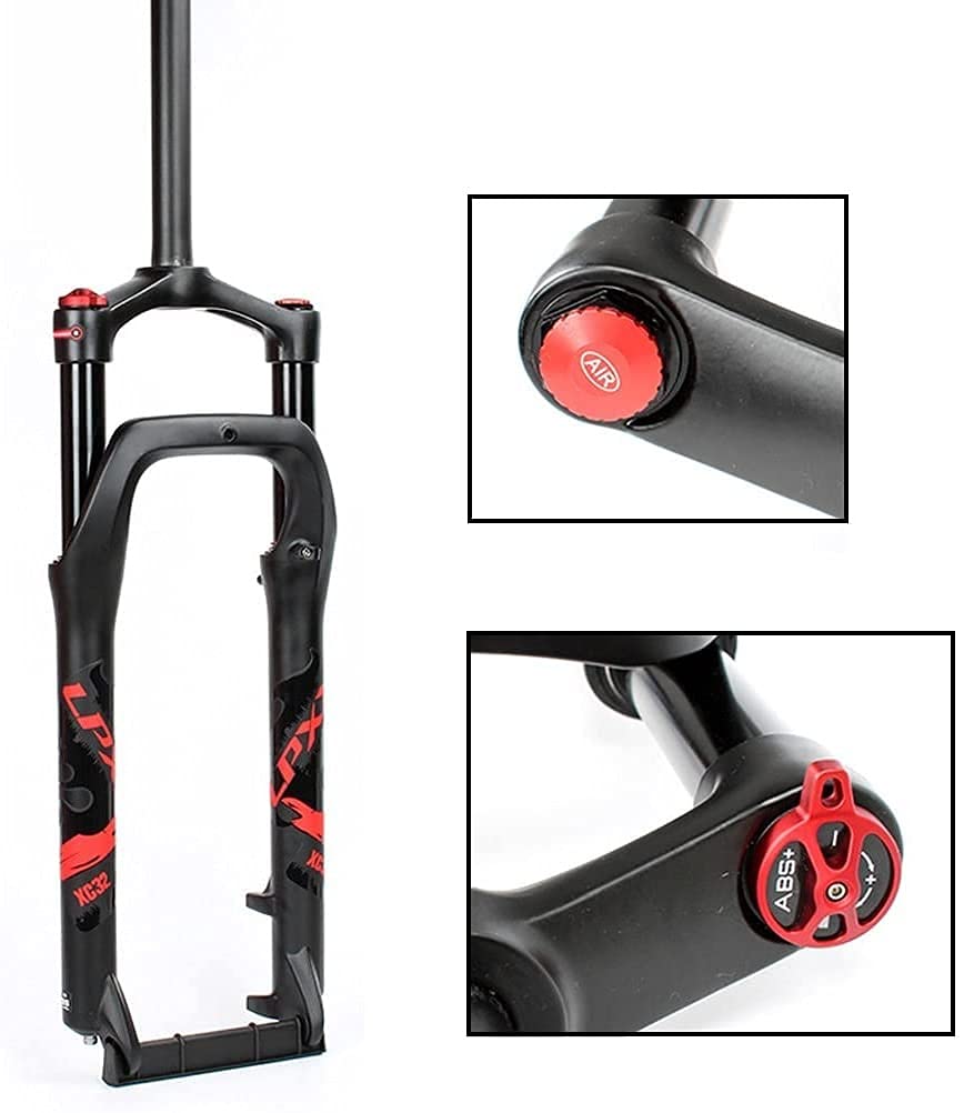 Widelec do rowerów górskich 20 cali 26 Snow Beach XC, gruby widelec, ultralekki stop aluminium, zawieszenie pneumatyczne, 20" x 4" MTB B, 26