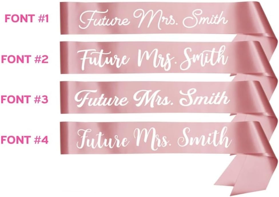 WOMB Custom Bridal Shower Sash,Personalized Bachelorette Sash,Bridal Shower Accessories,Personalised Sash, Custom Sash (20pcs)