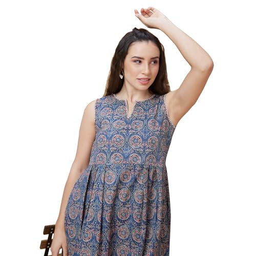 Image of Globus Women Lavender Embellished A-Line Knee Length Dress-3637122001, XS