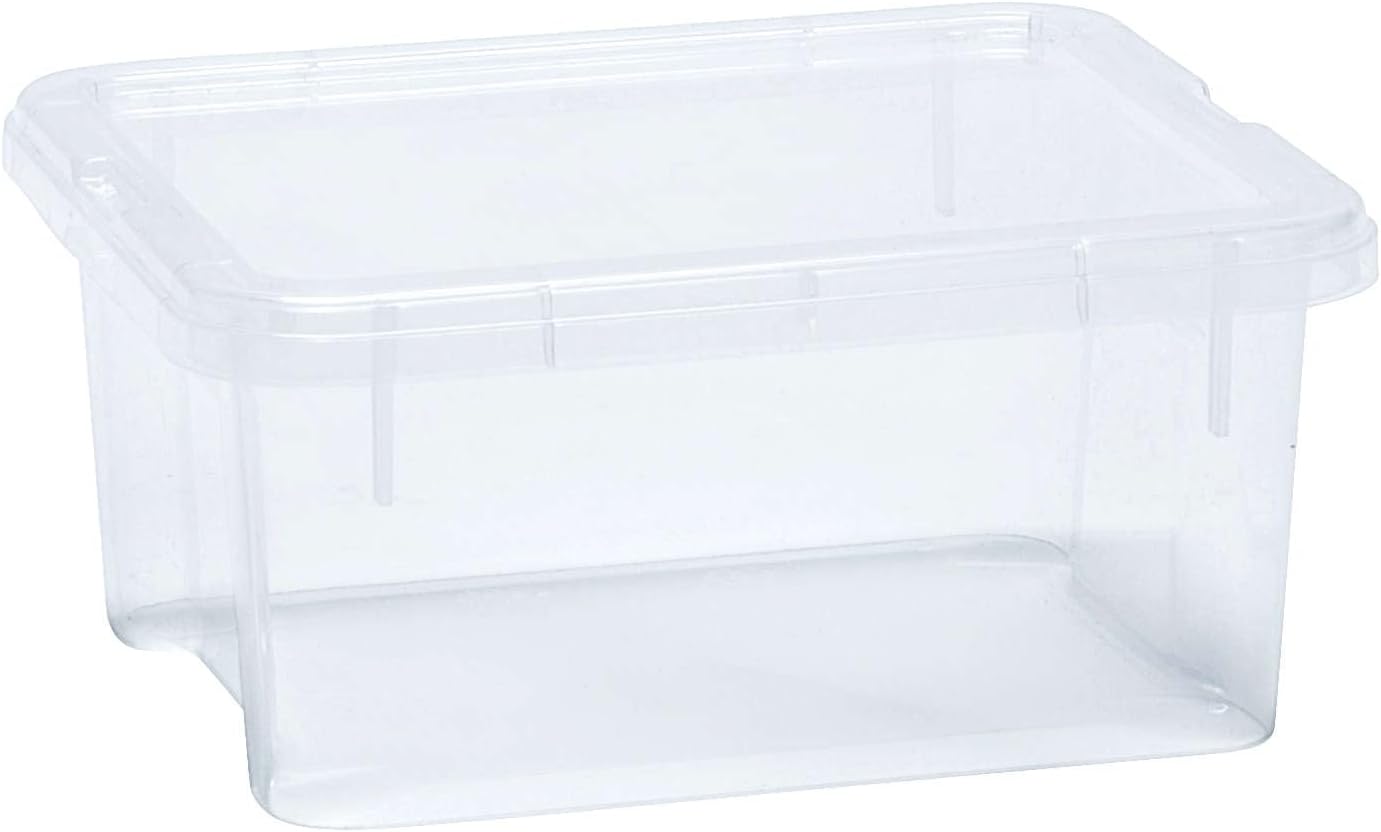 Belle Vous Petite Boite Plastique Avec Couvercle Rabattable Transparente (Lot De 24) – L6,2 X L6