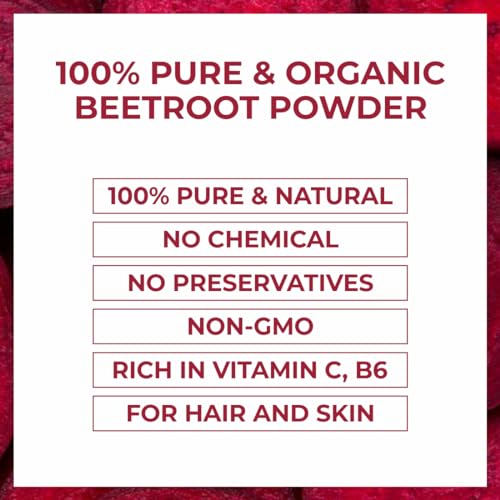Image of Natural Face Pack Powder for Glowing Skin | Herbal Face Mask Powder for Deep Cleansing, Skin Brightening & Healthy Looking Skin (Beetroot Powder)