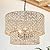 2 Tier Rattan Farmhouse Chandelier 5-Light Large Boho Wicker Pendant Light Fixtures Hanging Coastal Drum Lighting Hand Woven Chandeliers for Living Room Dining Room Kitchen Island Foyer Entryway