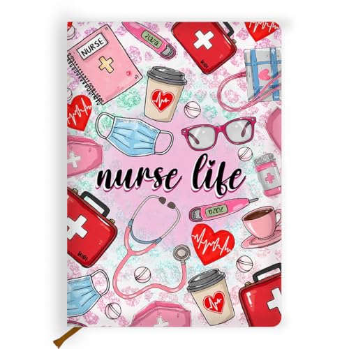 Cahier assistant médical 200 pages lignées à couverture souple en cuir