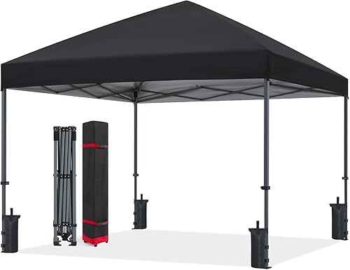 Miniatura 35 de ABCCANOPY Toldo desplegable – Tienda de campaña portátil para patio al aire libre resistente para patio trasero y terraza con 4 bolsas de arena