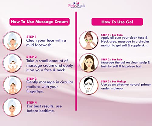 Image of Pink Root De-Tan Gel 500gm with Diamond Cream 500gm