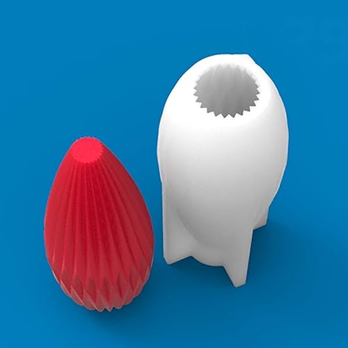 Miniatura 5 de Grainrain Molde de vela de silicona con diseño de geometría 3D, molde de vela de pilar decorado, moldes de silicona hechos a mano para velas, cera,