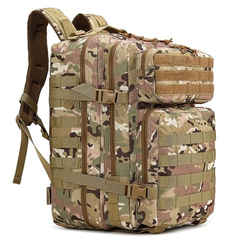 CINGHI LUSSO Mochila Militar 45L Mochila Tactica Mochila Hombre Mochila Viaje Mochilas Escolares Mochilas Deporte Hombre Mochilas Senderismo Supervivencia（Camuflaje）