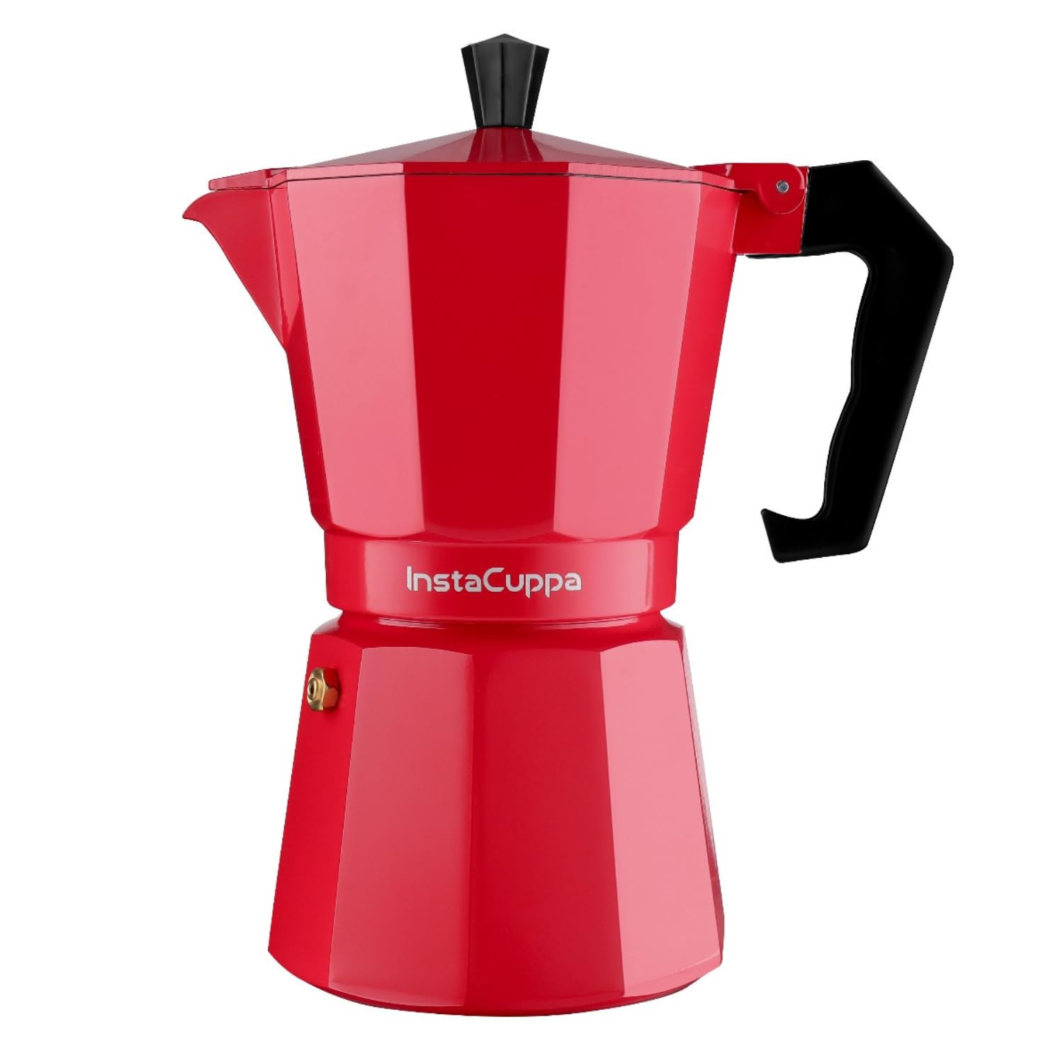 InstaCuppa Classic Stovetop Moka Pot Espresso Maker, Italian Style Percolator Coffee Maker, Durable and Premium Grade Aluminium Build, 300 ML, Red (B0CKKNPYKF) Amazon Price History, Amazon Price Tracker