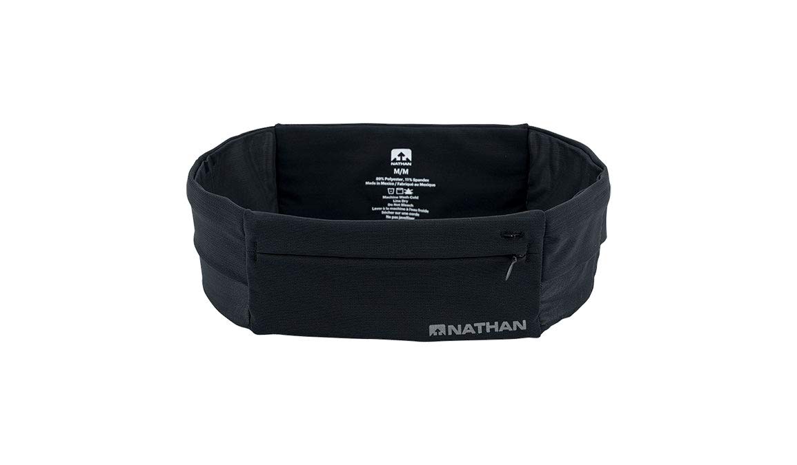 Nathan Zipster Running Belt for Men and Women, Bounce Free Waist Pack, Running Fanny Pack Women, Pockets with Zippers, Fits All iPhones