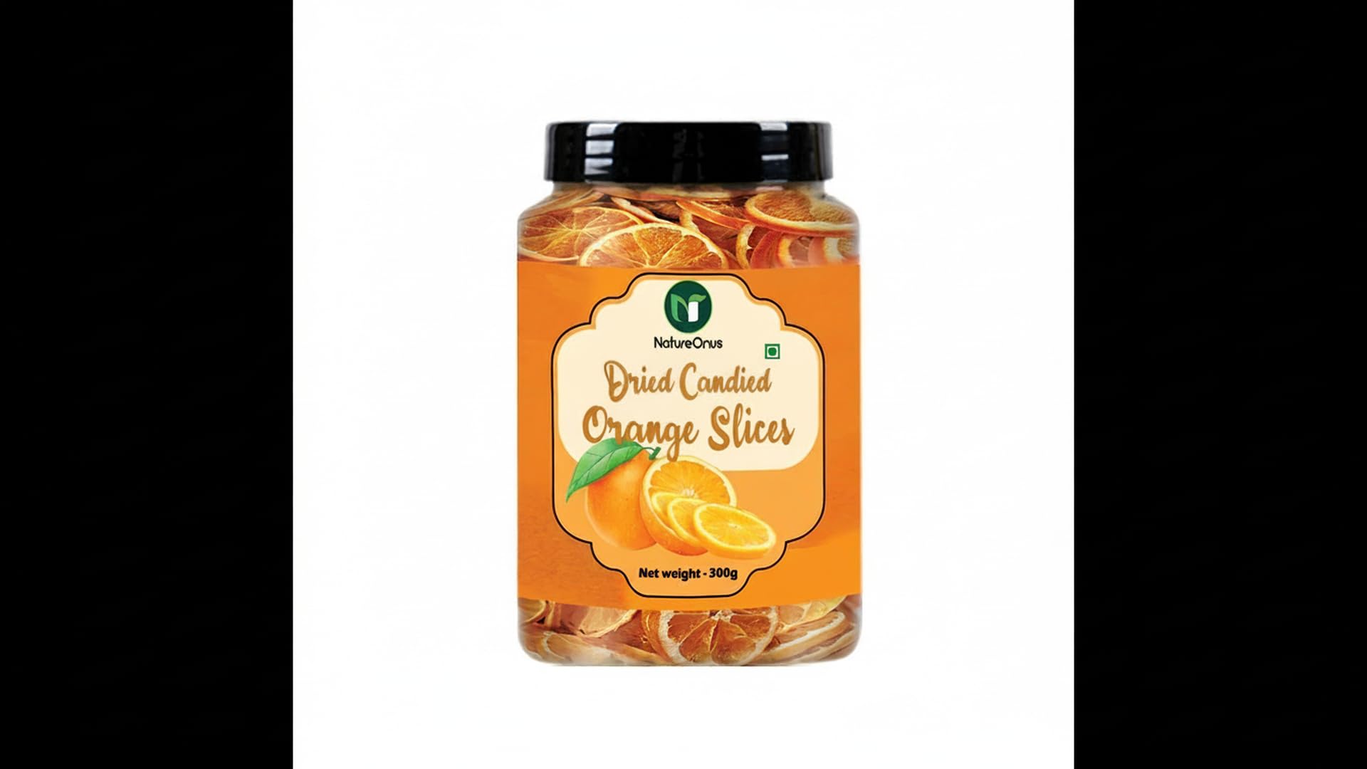 NatureOnus Dried Candied Orange Slices, Ready to Eat 300Gms | Premium Orange Slices for Eating