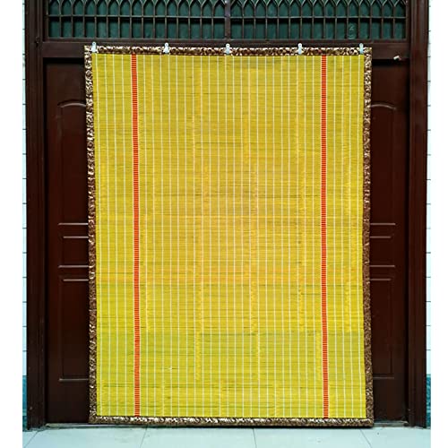 Cortinas de Puerta Parasol,Cortinas de Bambú Exterior,Verano Insectos Mosquitera para Puerta,Sombrilla Ventilación Hogar Balcón Antimosquitos Persianas de Puerta de Madera (W120xH230cm/47x91in)